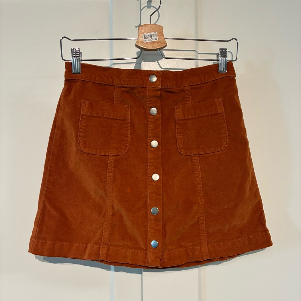 Urban Outfitters 🧡 S-P Rust Corduroy Mini Skirt